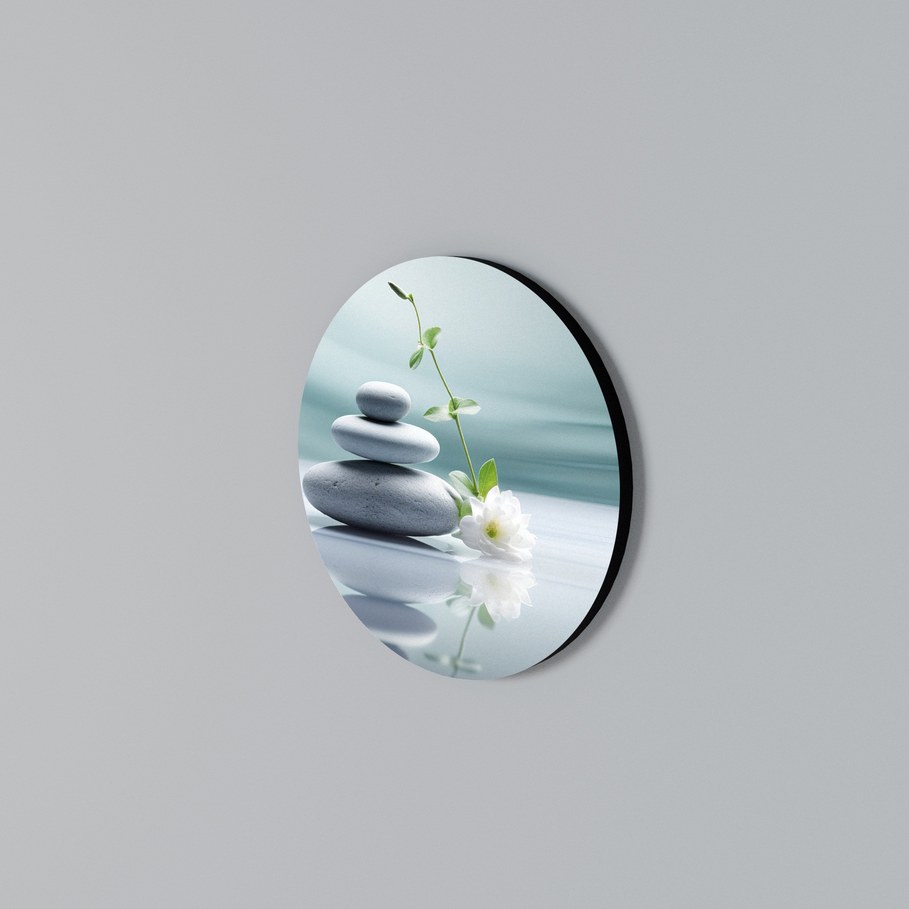 TRANQUIL STONE BALANCE Arte de Parede Redonda