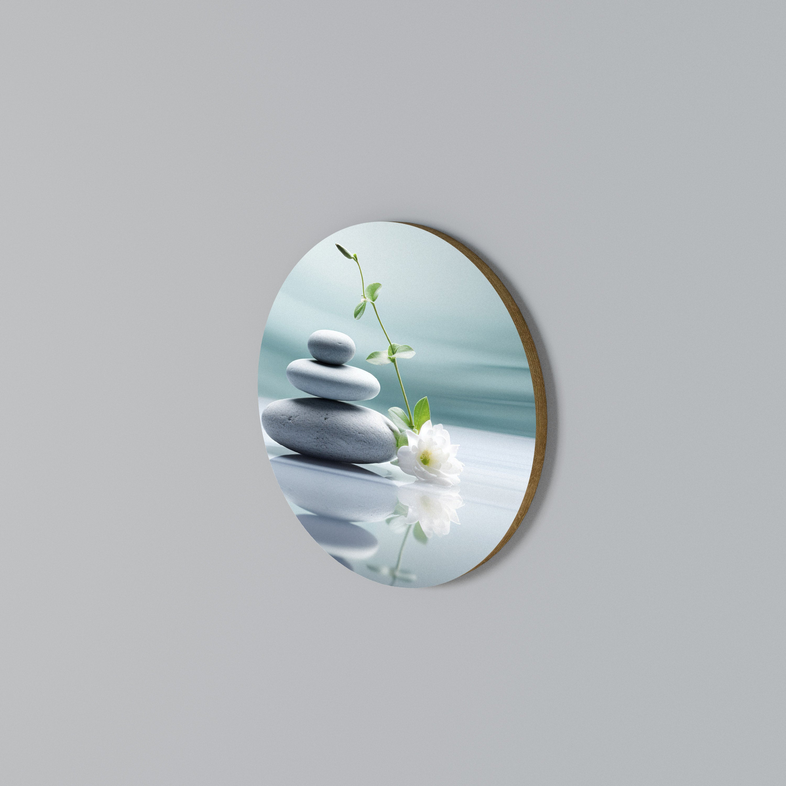 TRANQUIL STONE BALANCE Arte de Parede Redonda