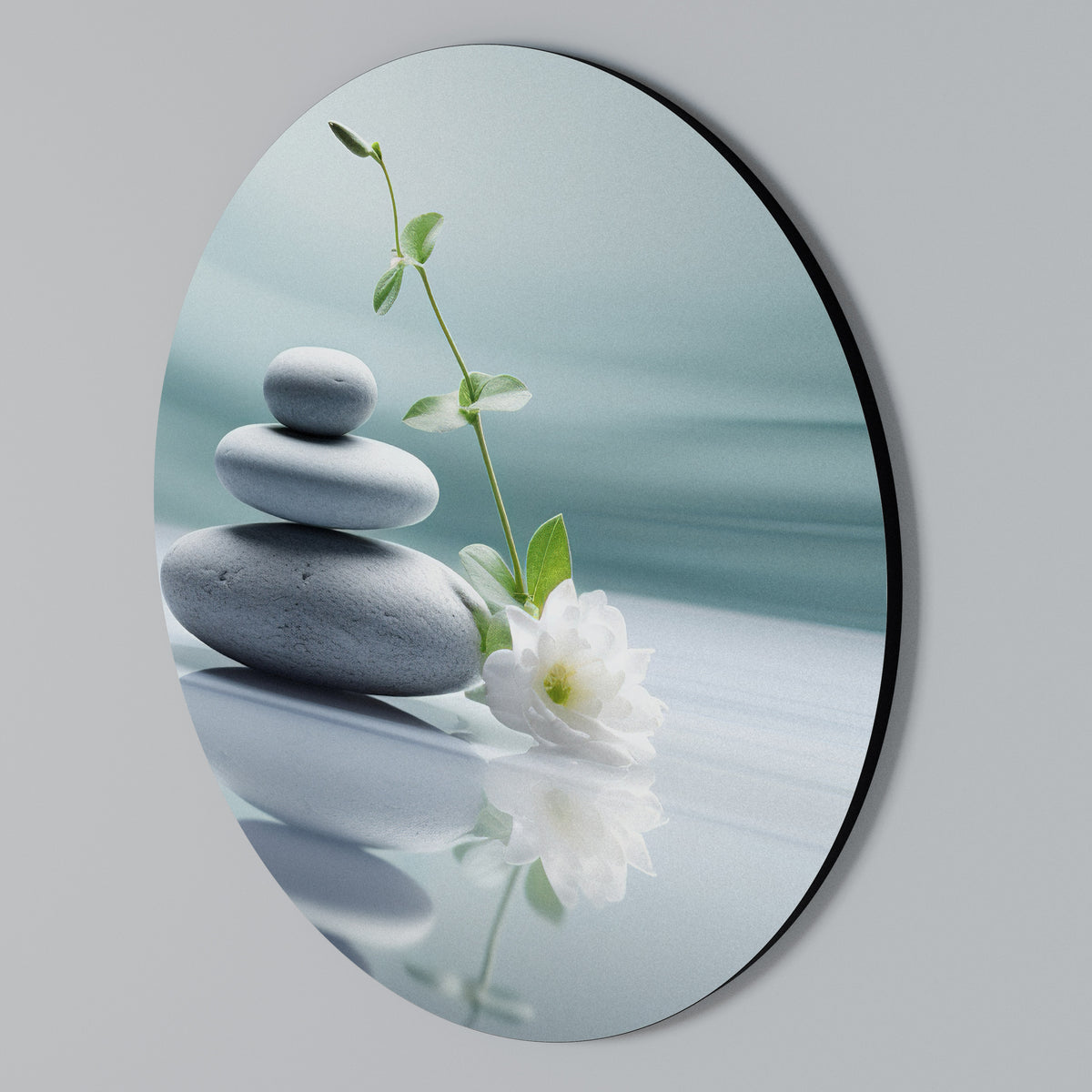 TRANQUIL STONE BALANCE Arte de Parede Redonda