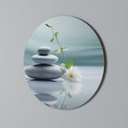 TRANQUIL STONE BALANCE Round Wall Art