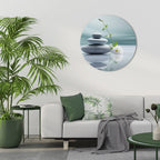 TRANQUIL STONE BALANCE Round Wall Art