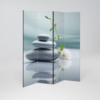 TRANQUIL STONE BALANCE Biombo Decorativo de 4 Painéis
