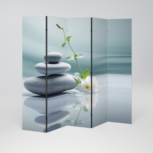 TRANQUIL STONE BALANCE Biombo de 5 Painéis