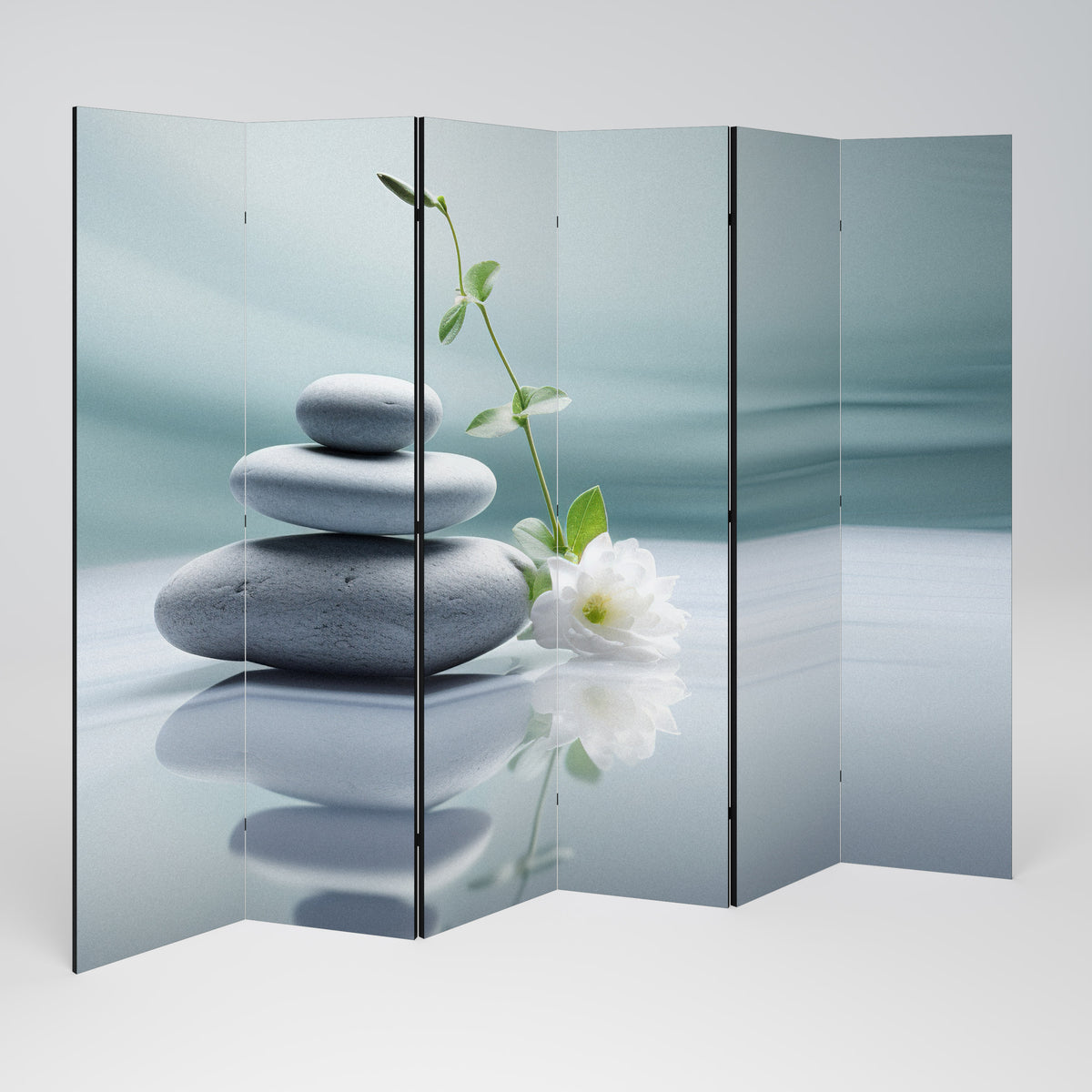 TRANQUIL STONE BALANCE Biombo de 6 Painéis