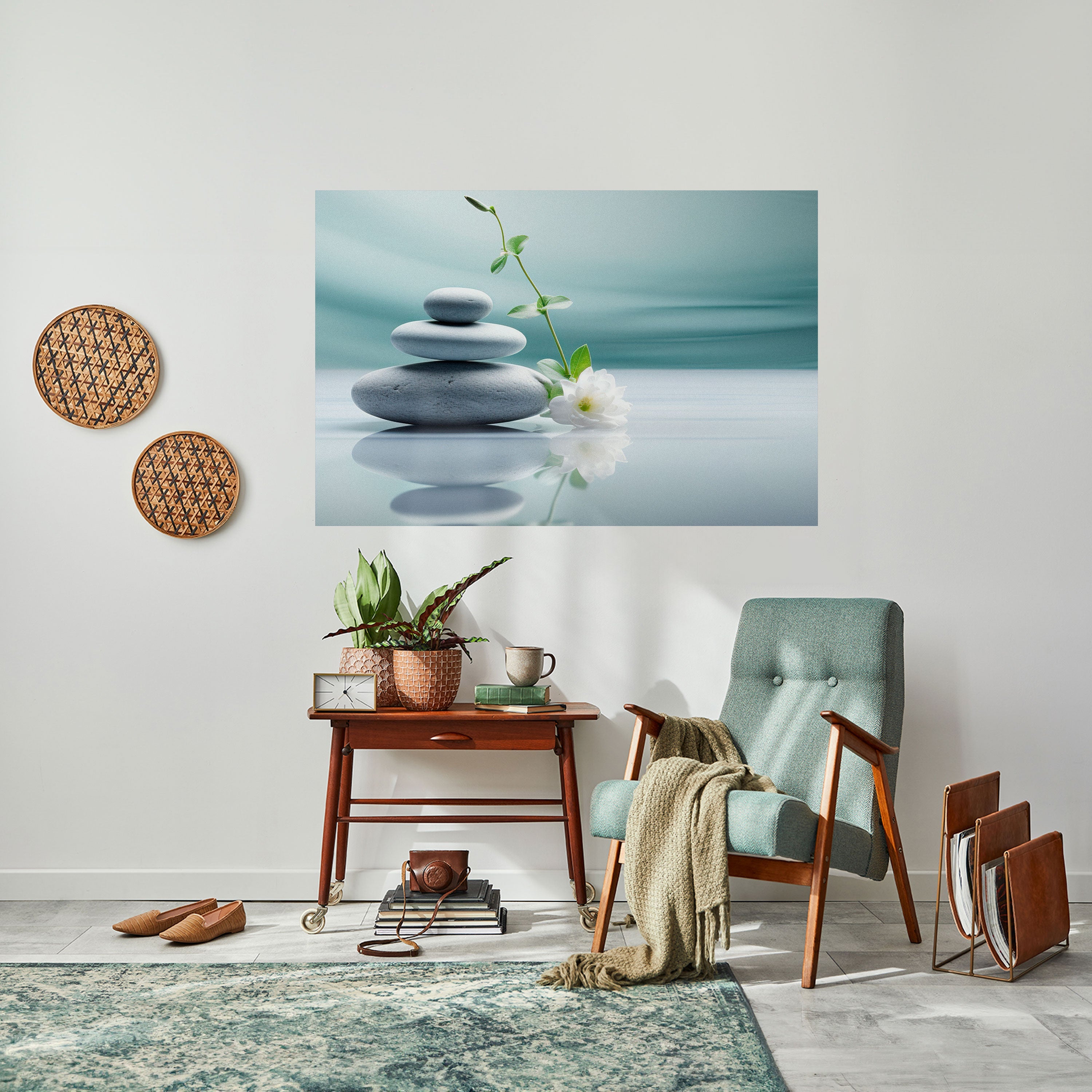 TRANQUIL STONE BALANCE Peel and Stick Horizontal Poster