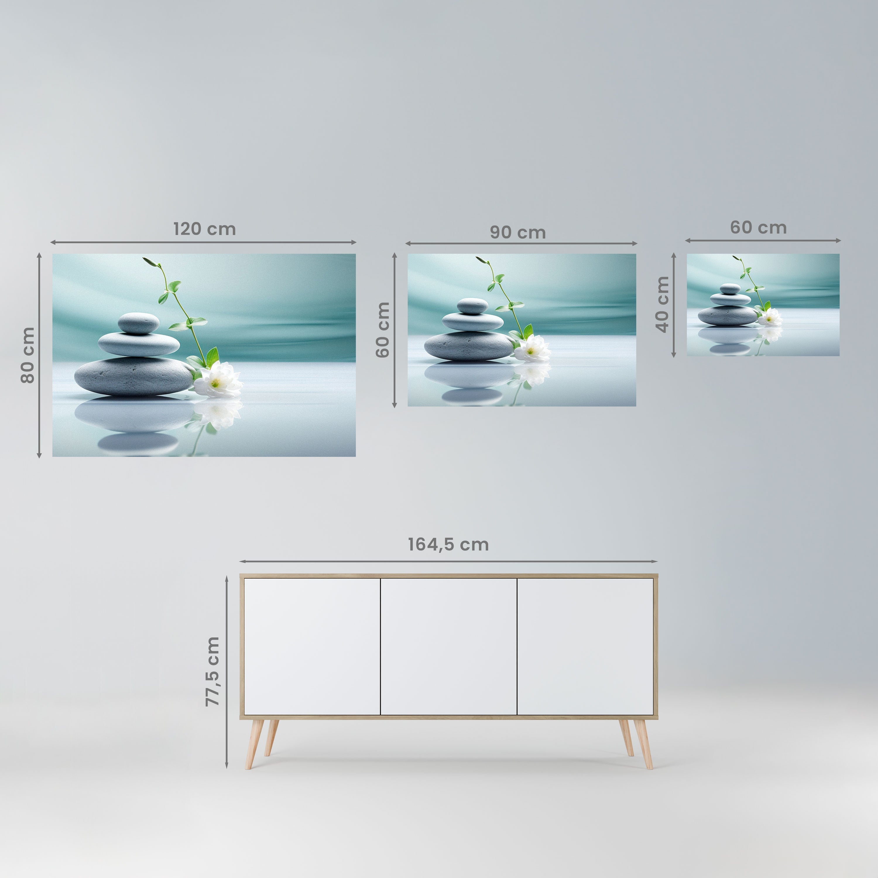 TRANQUIL STONE BALANCE Peel and Stick Horizontal Poster