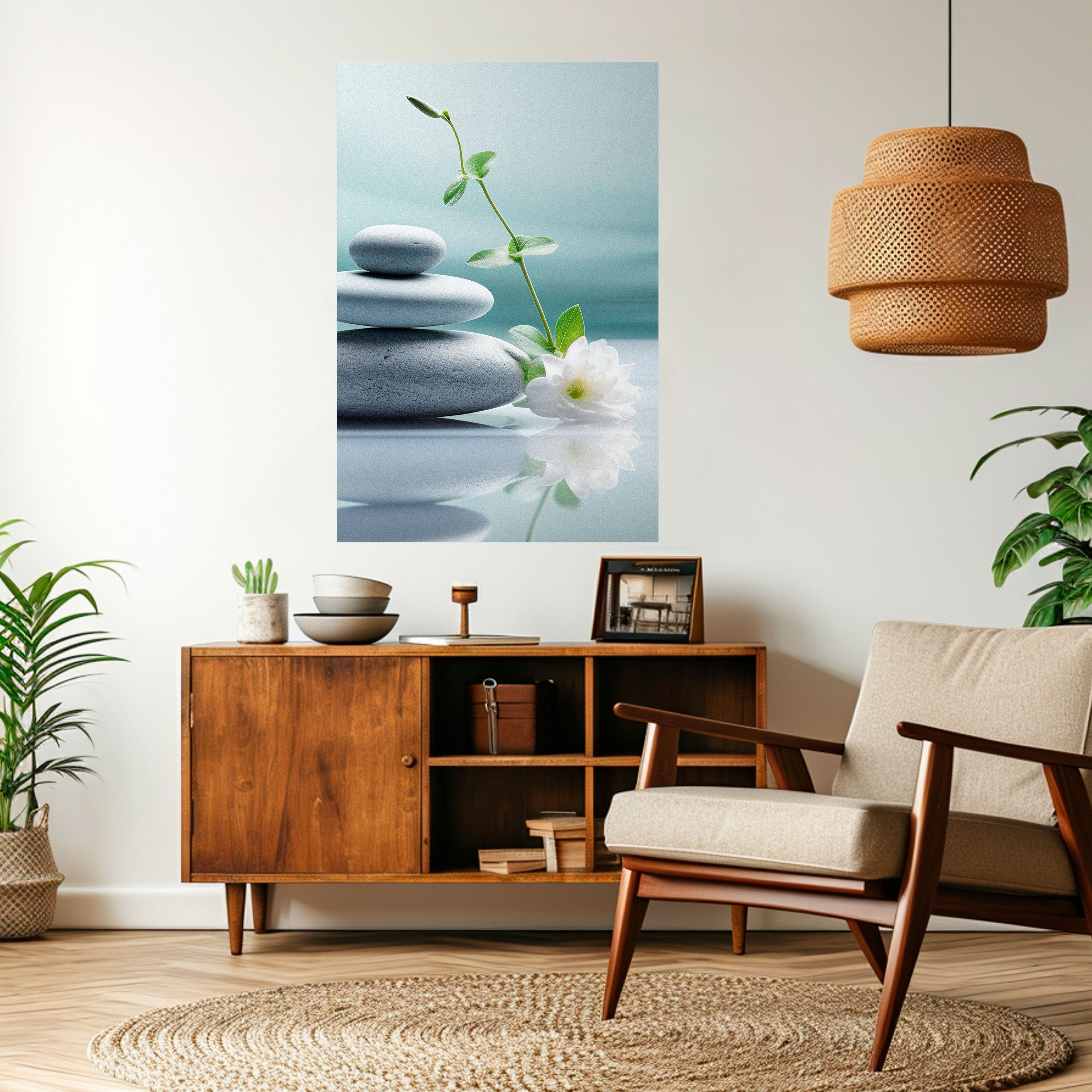 TRANQUIL STONE BALANCE Poster Vertical Autocolante