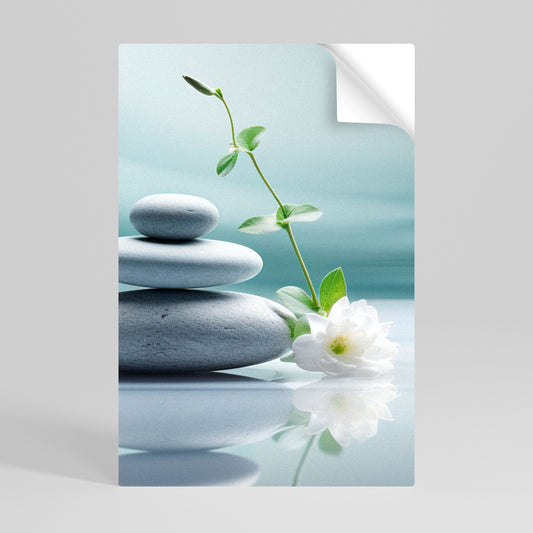 TRANQUIL STONE BALANCE Póster Autocolante Vertical