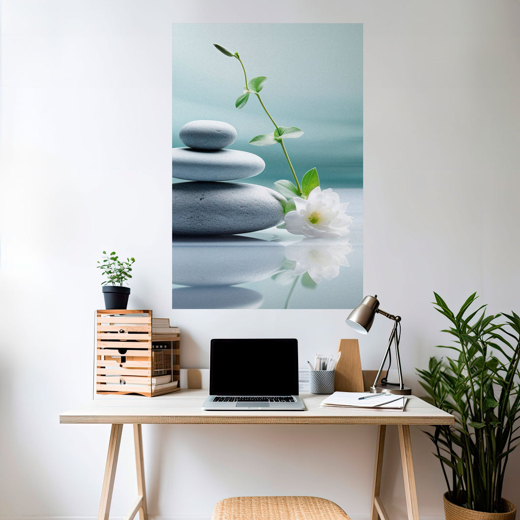 TRANQUIL STONE BALANCE Poster Vertical Autocolante
