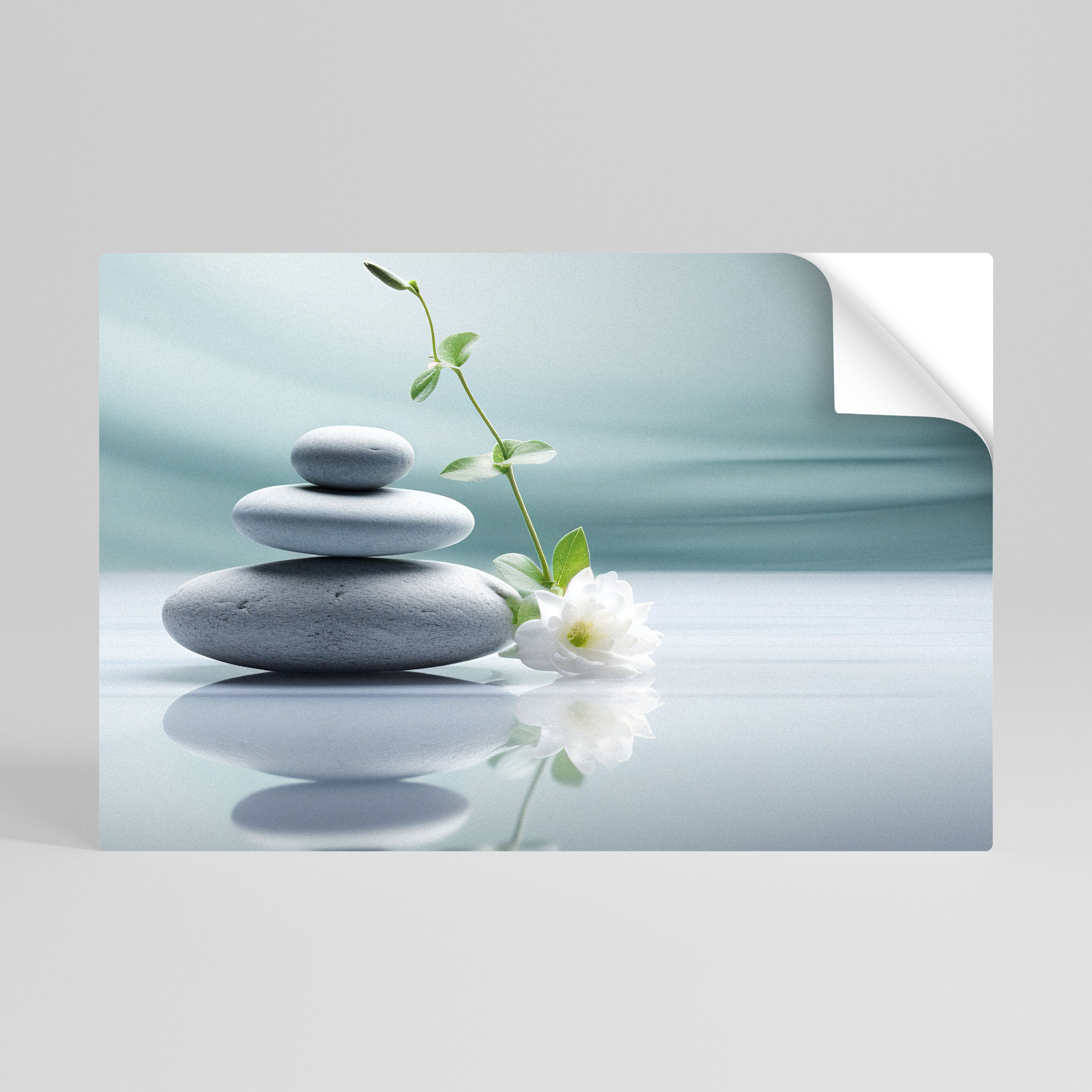 TRANQUIL STONE BALANCE Póster Autocolante Horizontal