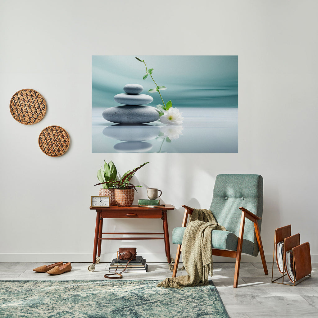 TRANQUIL STONE BALANCE Peel and Stick Horizontal Poster