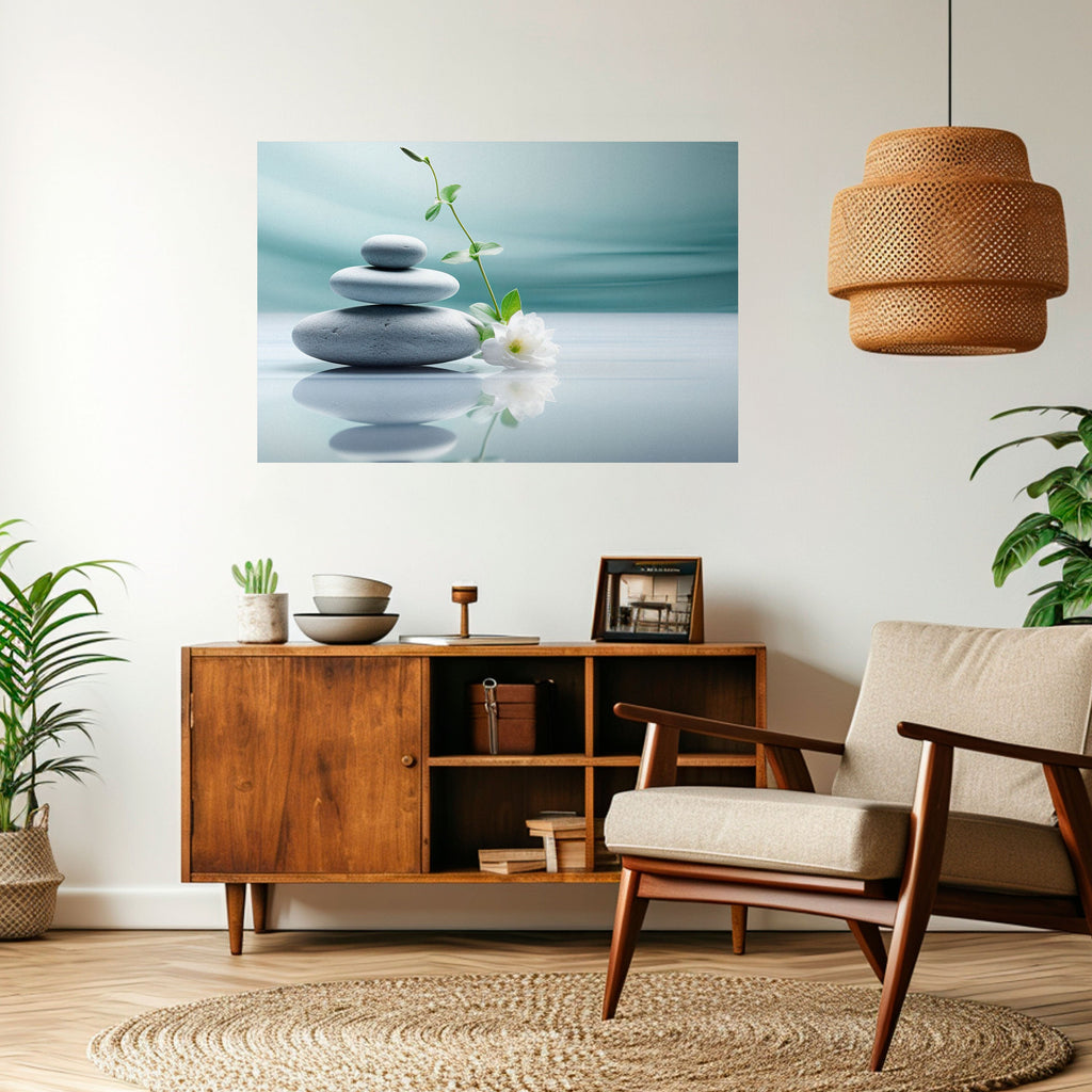 TRANQUIL STONE BALANCE Peel and Stick Horizontal Poster