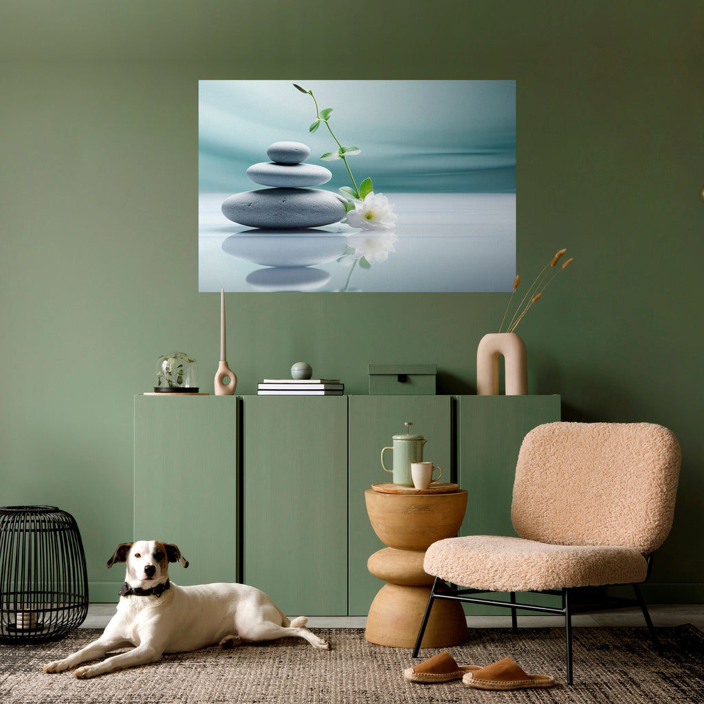 TRANQUIL STONE BALANCE Peel and Stick Horizontal Poster