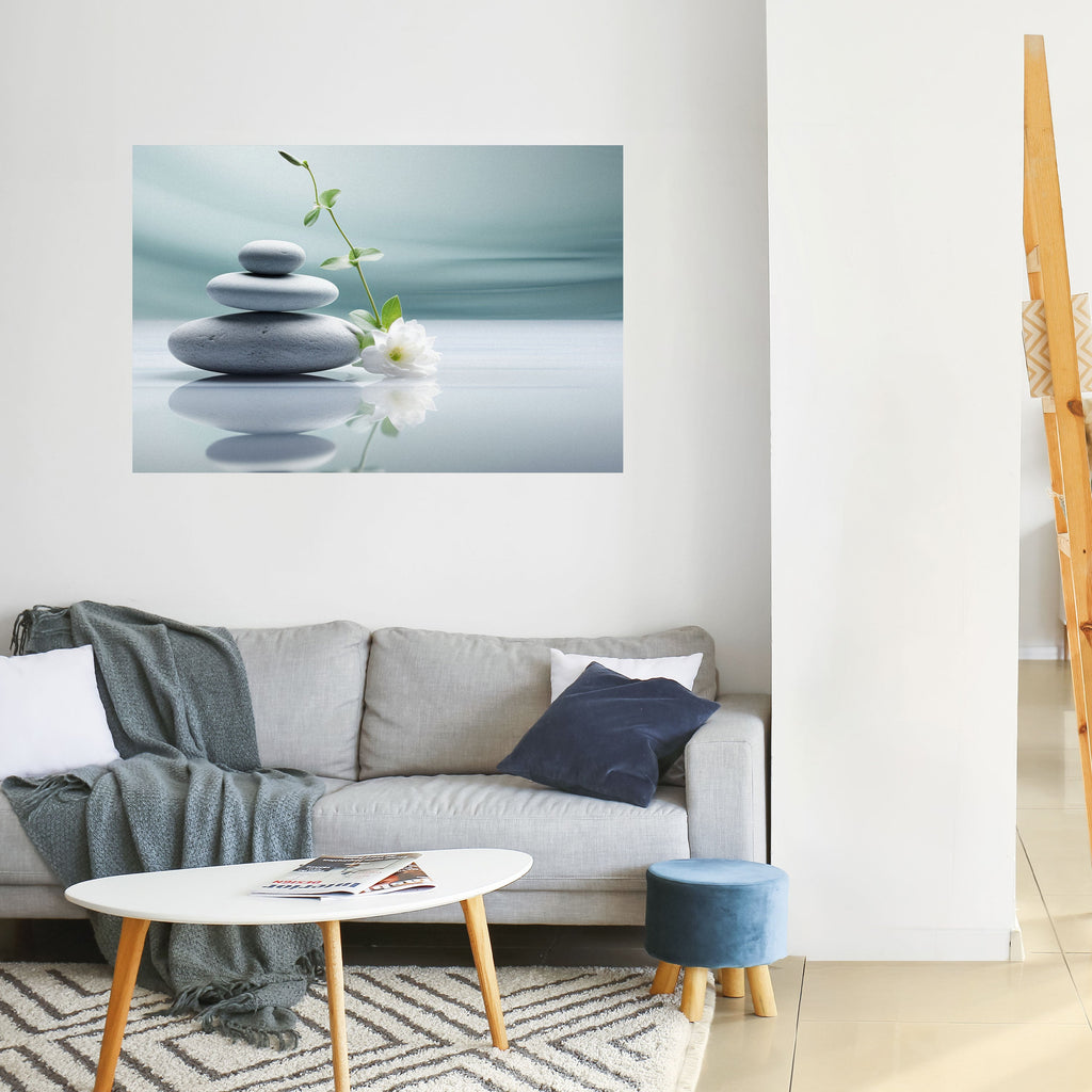 TRANQUIL STONE BALANCE Peel and Stick Horizontal Poster