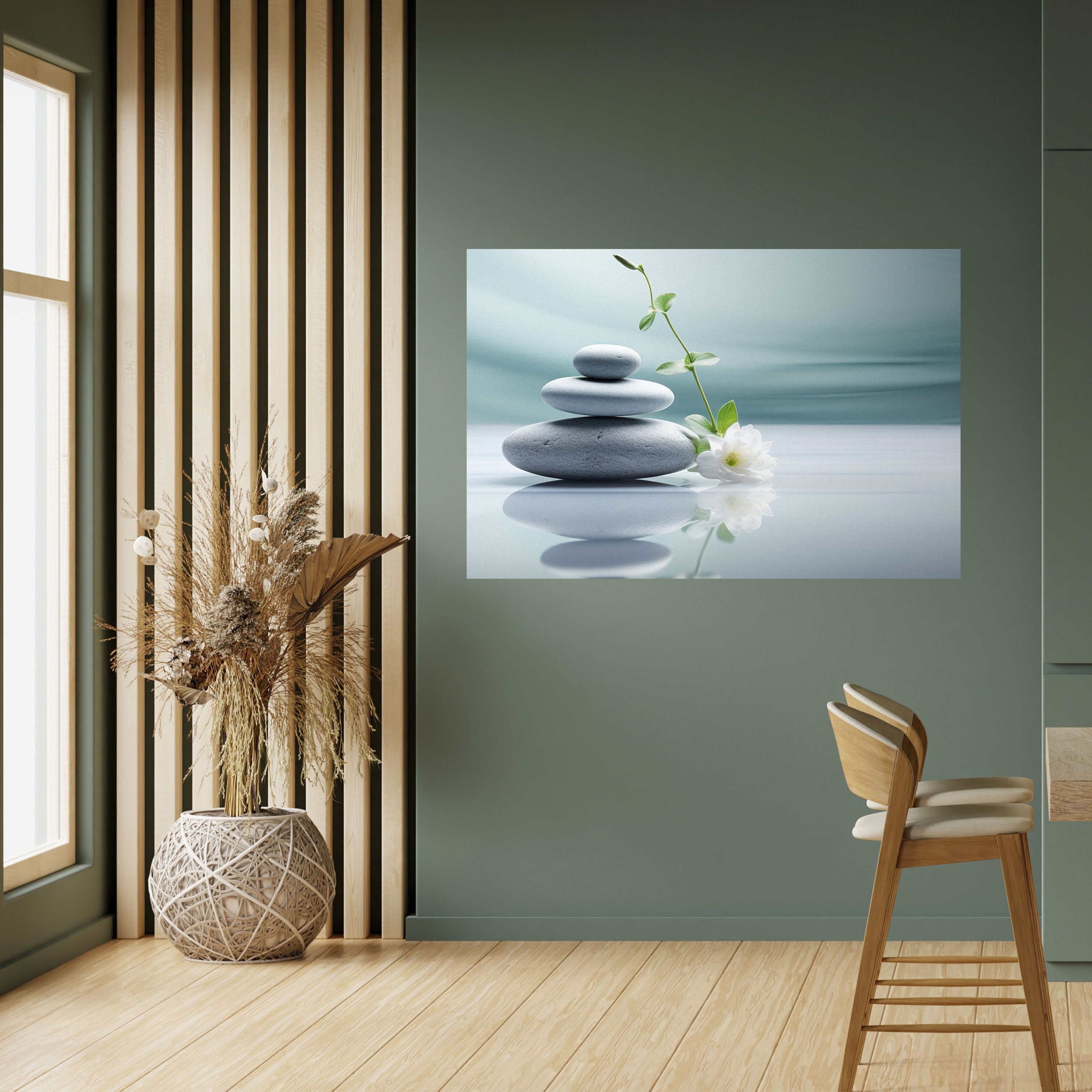 TRANQUIL STONE BALANCE Peel and Stick Horizontal Poster