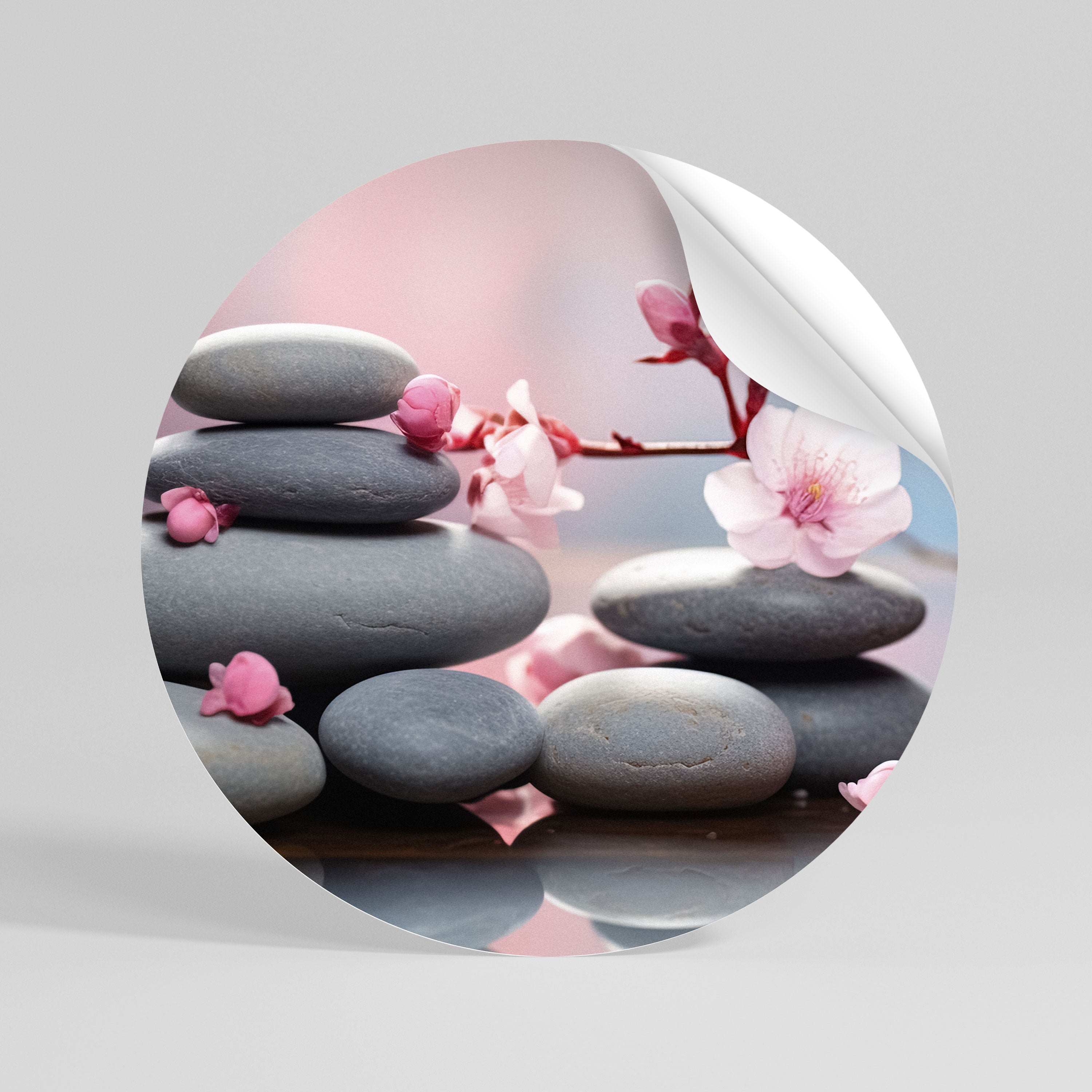 BALANCE OF NATURE Peel and Stick Round Sticker