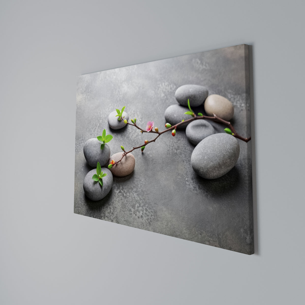 STONES AND BLOSSOMS Horizontal Canvas Print