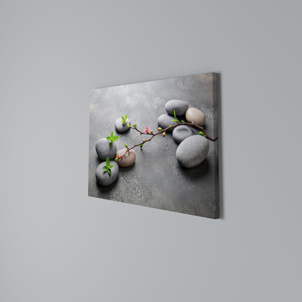 STONES AND BLOSSOMS Horizontal Canvas Print
