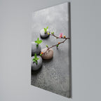 STONES AND BLOSSOMS Vertical Canvas Print