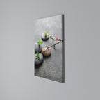 STONES AND BLOSSOMS Vertical Canvas Print