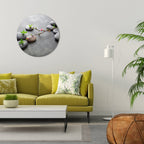 STONES AND BLOSSOMS Quadro Redondo Decorativo