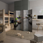 STONES AND BLOSSOMS 5-Panel Room Divider