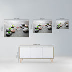 STONES AND BLOSSOMS Peel and Stick Horizontal Poster