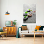 STONES AND BLOSSOMS Peel and Stick Vertical Poster