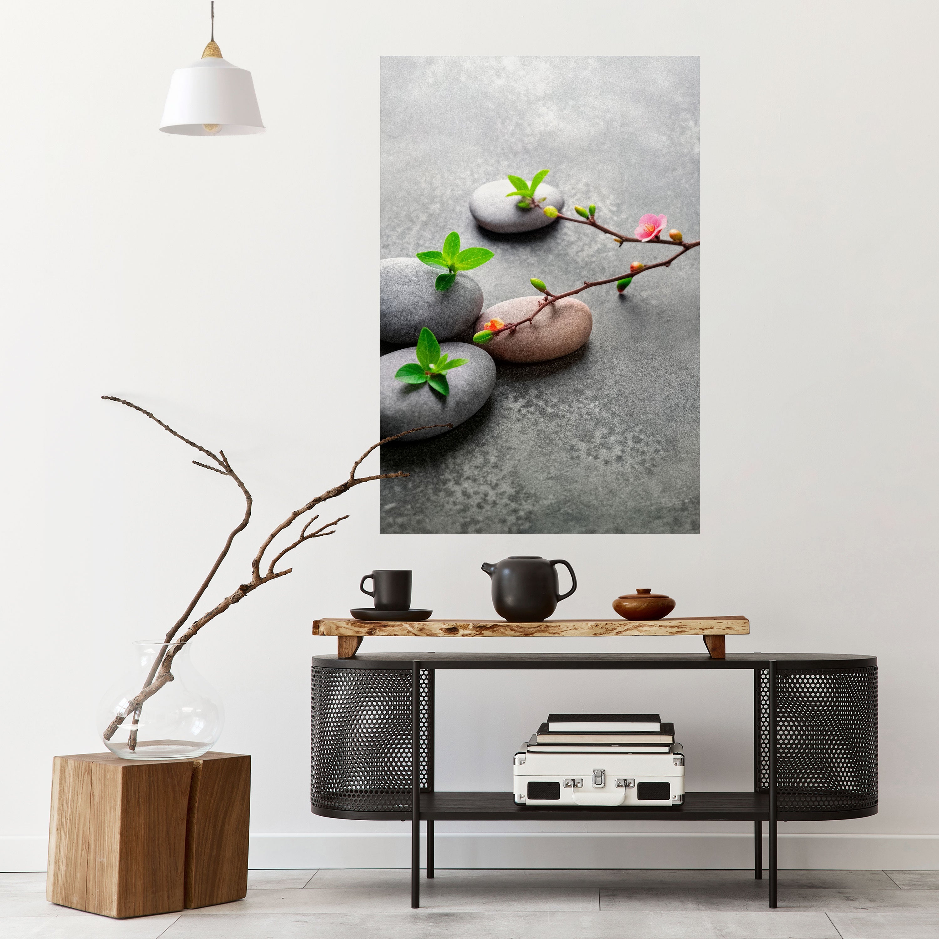 STONES AND BLOSSOMS Poster Vertical Autocolante