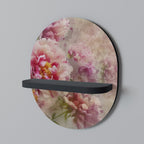 PEONY WHISPER Prateleira Oval Decorativa em Acabamento Preto