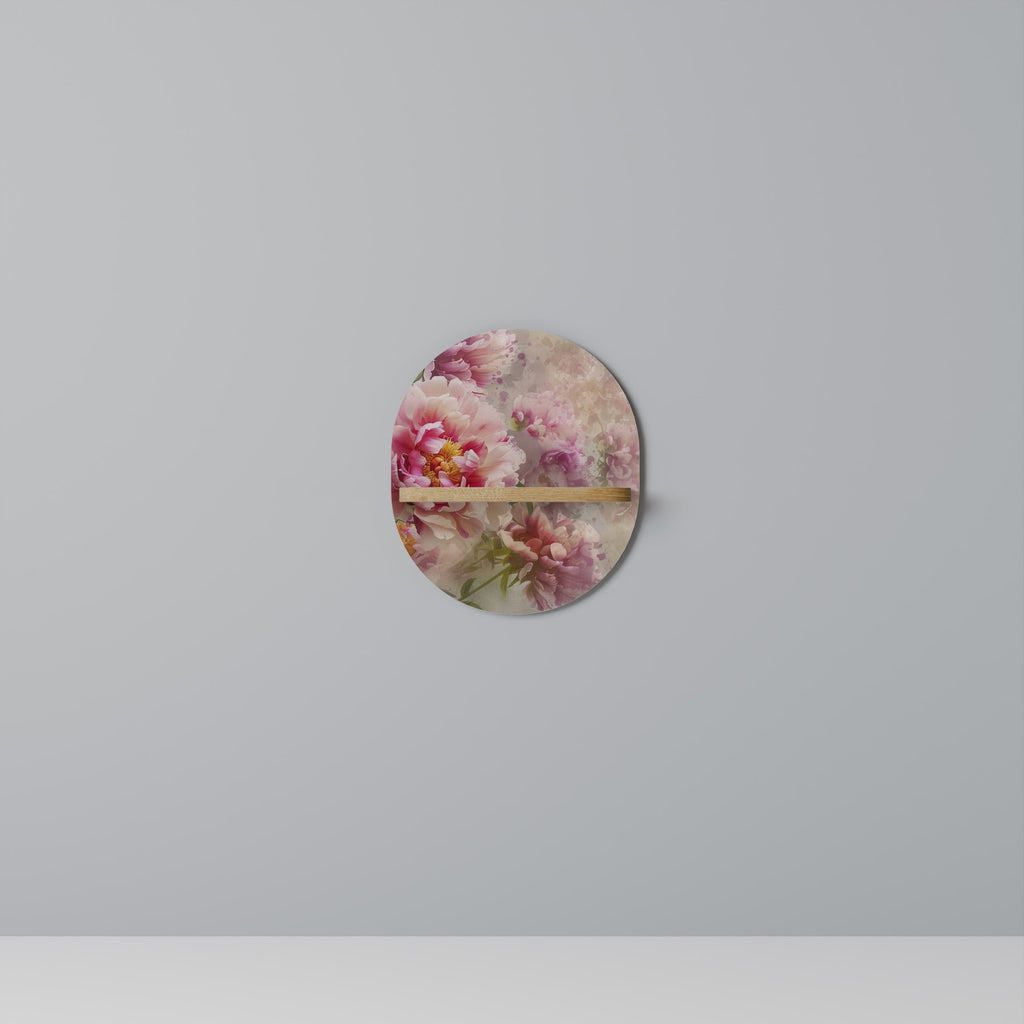 PEONY WHISPER Prateleira Oval Decorativa em Efeito Carvalho