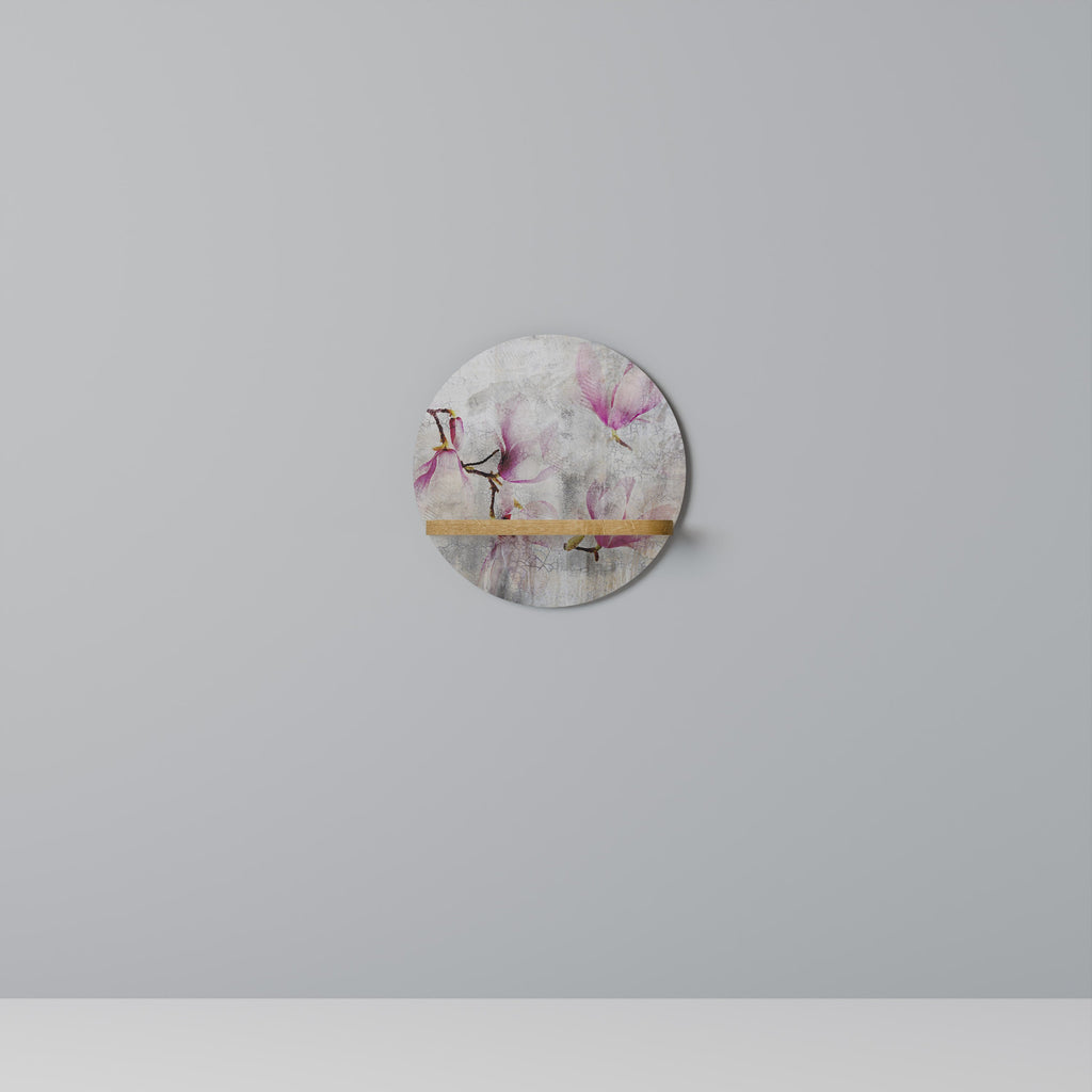 PEONY WHISPER Prateleira Redonda Decorativa em Efeito Carvalho