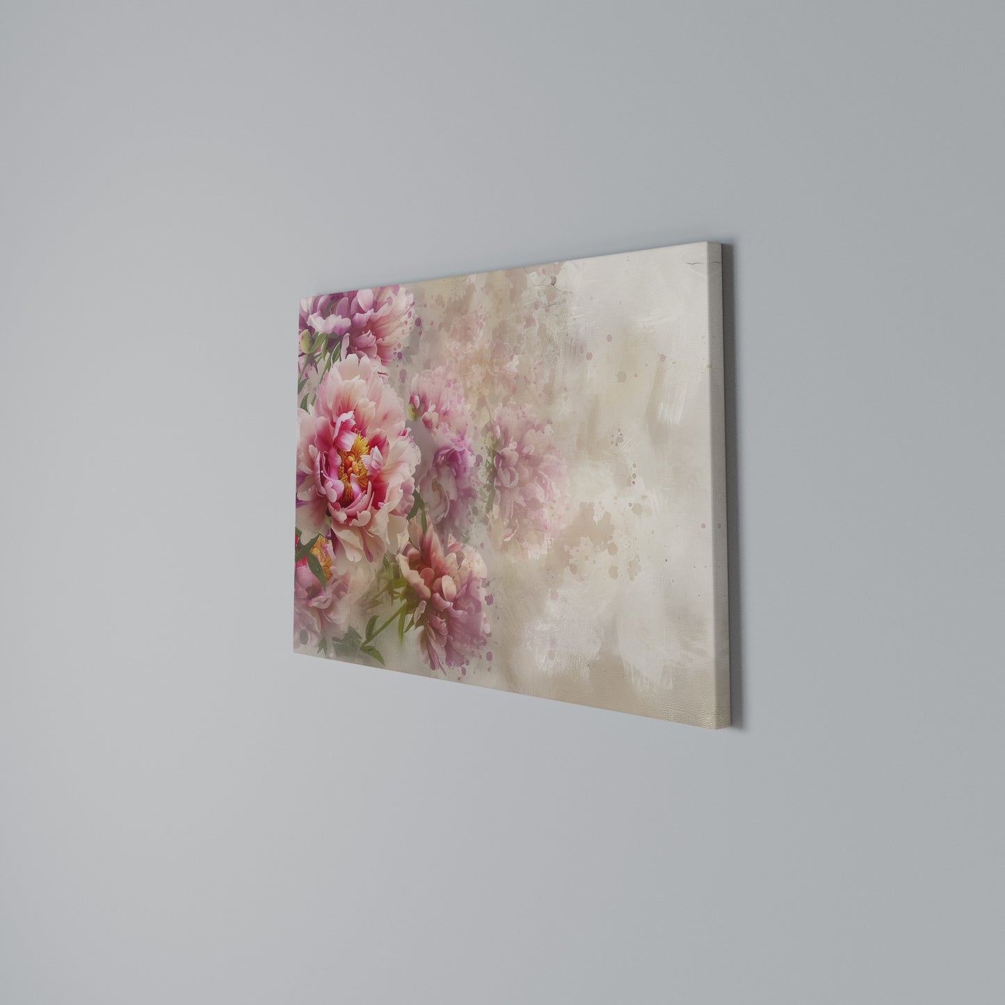 PEONY WHISPER Horizontal Canvas Print