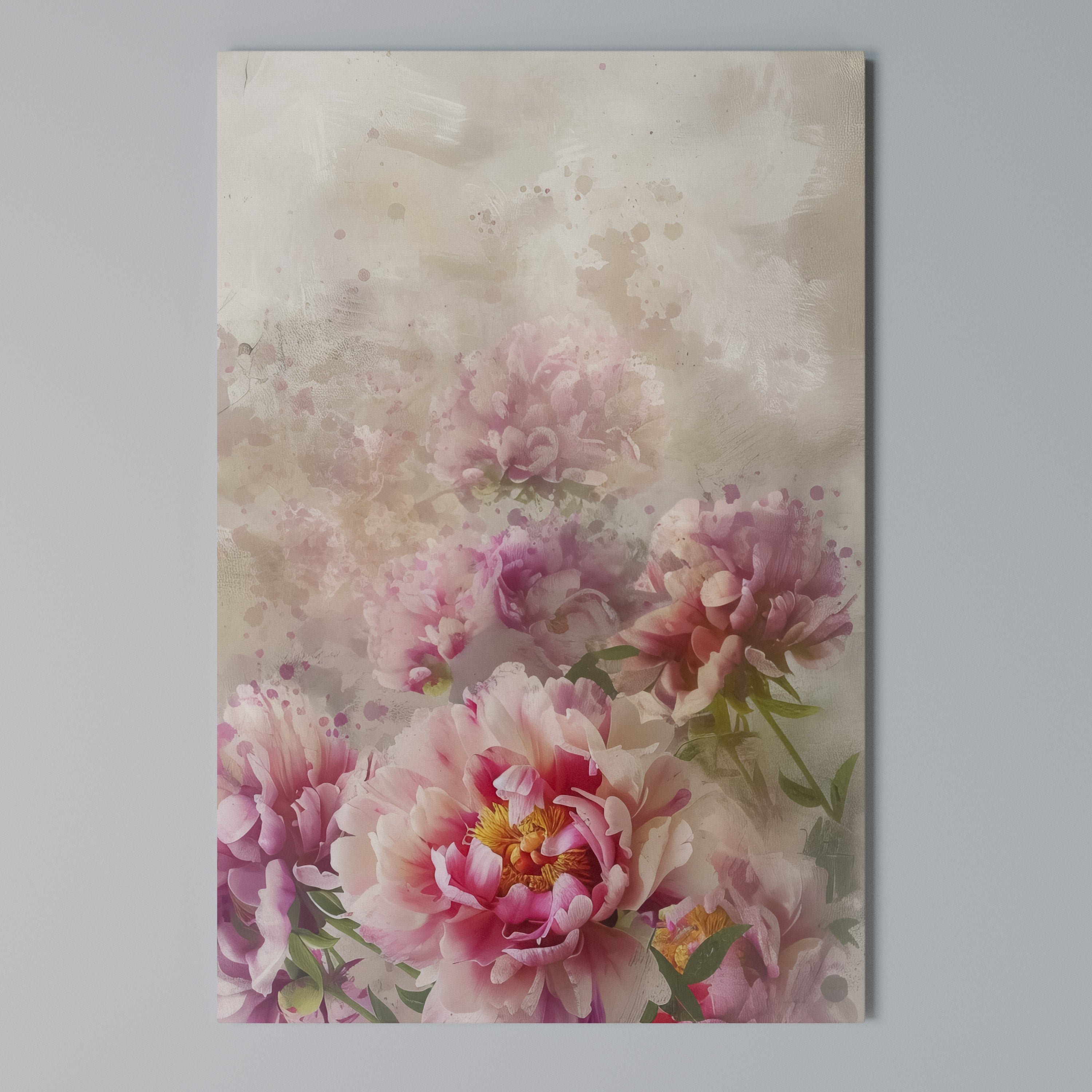 PEONY WHISPER Quadro em tela vertical