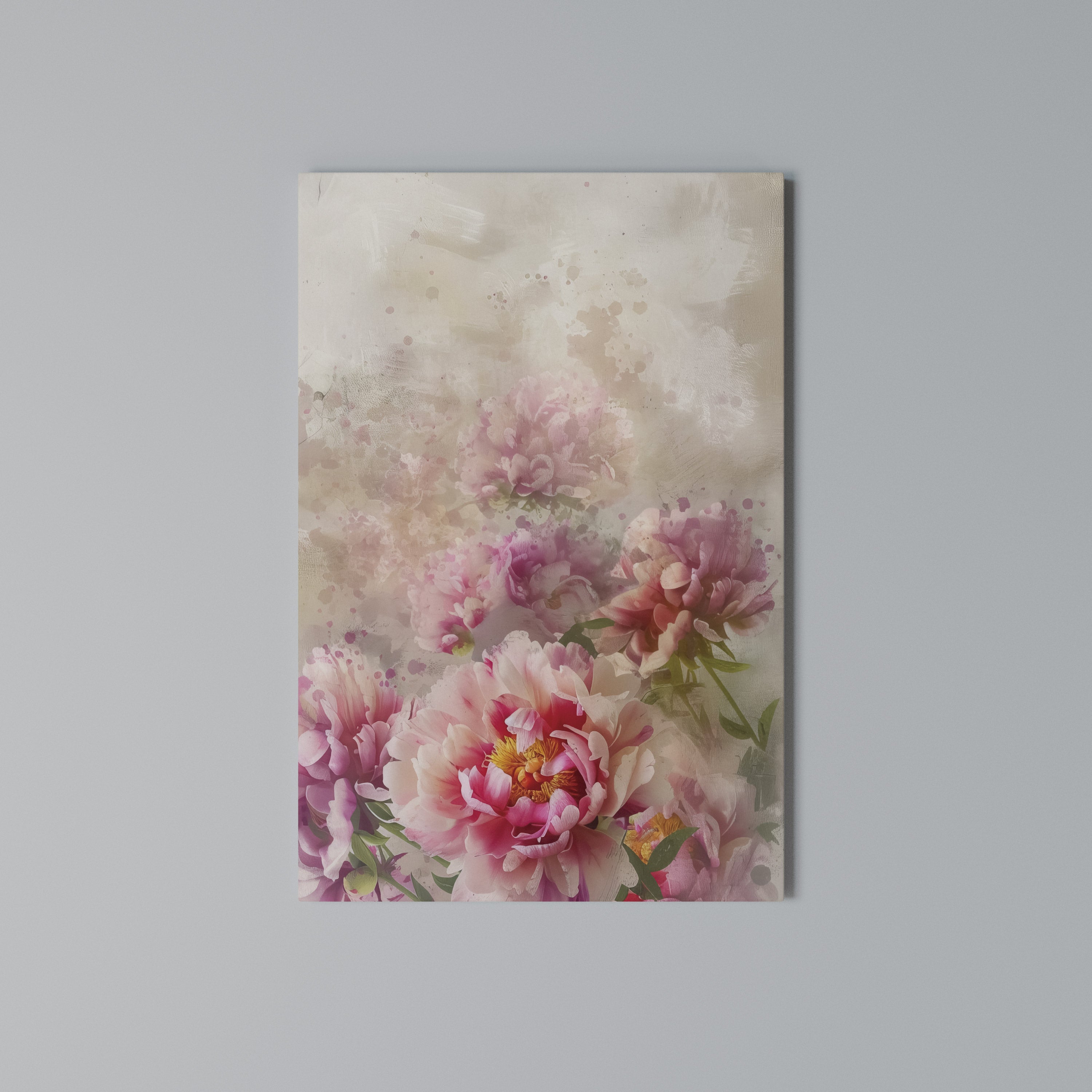 PEONY WHISPER Quadro em tela vertical