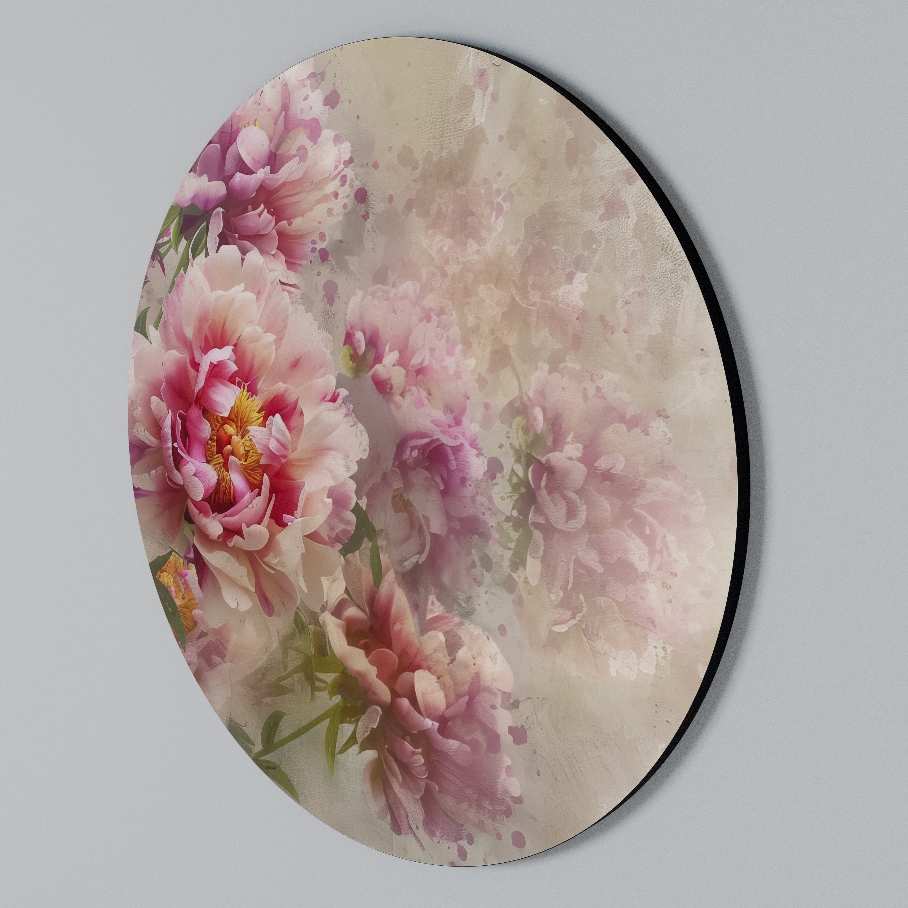 PEONY WHISPER Arte de Parede Redonda