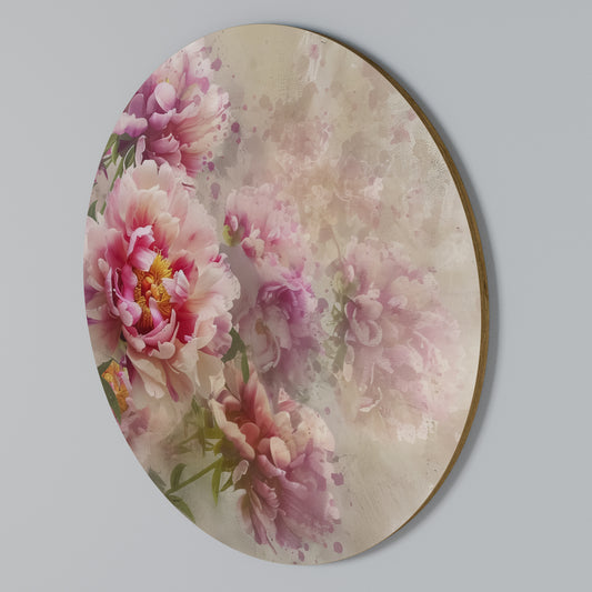 PEONY WHISPER Arte de Parede Redonda