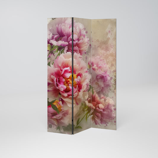 PEONY WHISPER Biombo de 3 Painéis