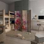 PEONY WHISPER Biombo Decorativo de 4 Painéis