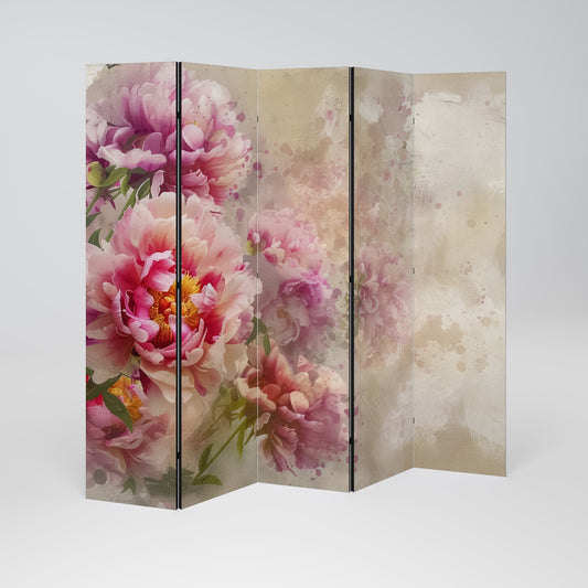 PEONY WHISPER Biombo de 5 Painéis