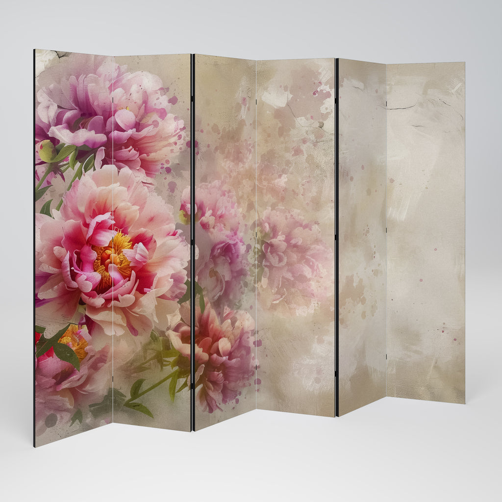 PEONY WHISPER Biombo de 6 Painéis