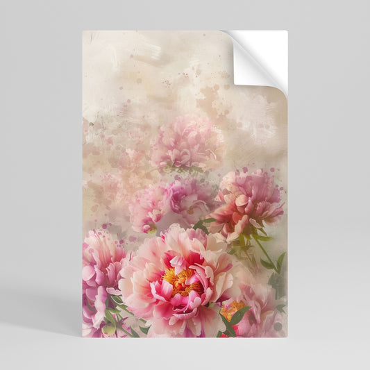 PEONY WHISPER Póster Autocolante Vertical