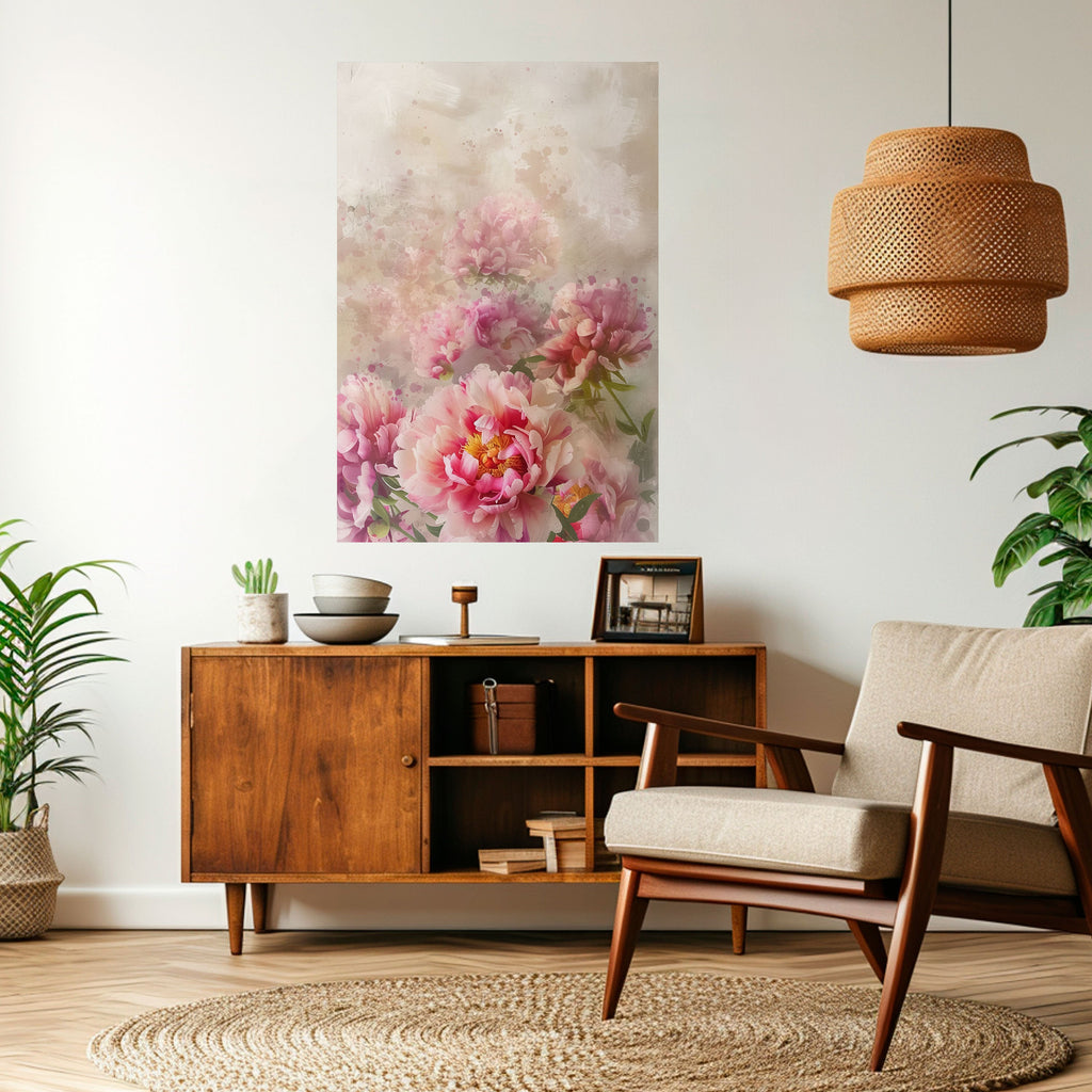 PEONY WHISPER Poster Vertical Autocolante