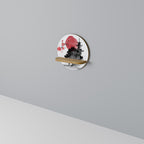 CHERRY SHADOWS Prateleira Redonda Decorativa em Efeito Carvalho