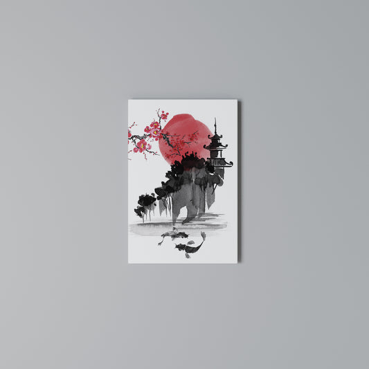 CHERRY SHADOWS Quadro em tela vertical