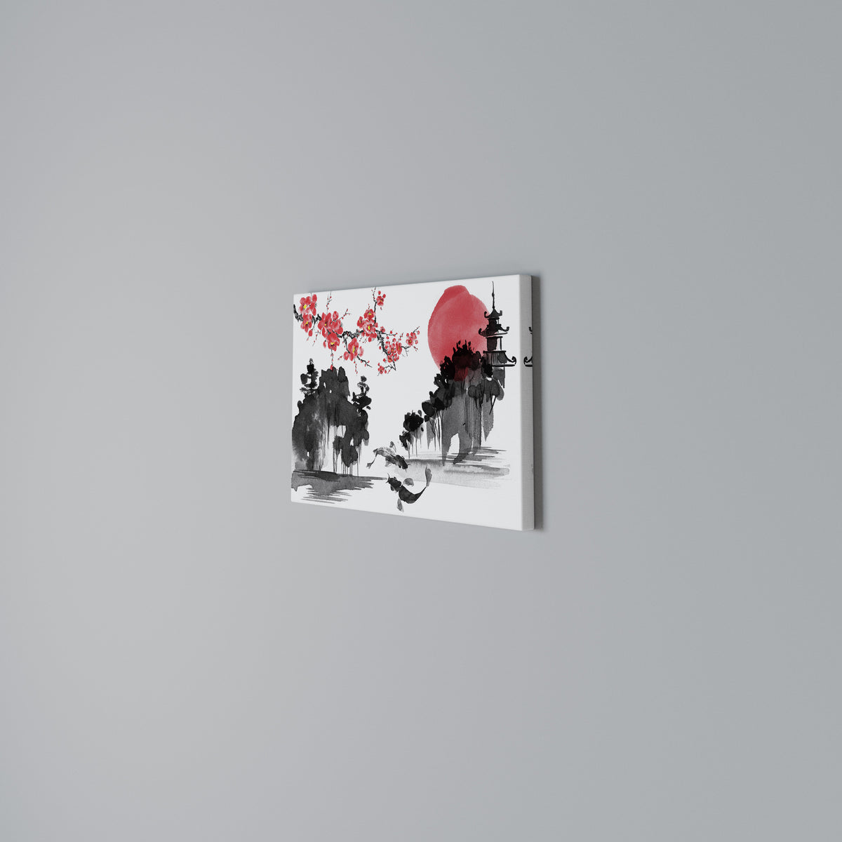 CHERRY SHADOWS Horizontal Canvas Print