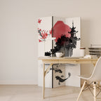 CHERRY SHADOWS Biombo de 3 Painéis