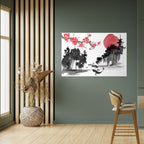 CHERRY SHADOWS Peel and Stick Horizontal Poster