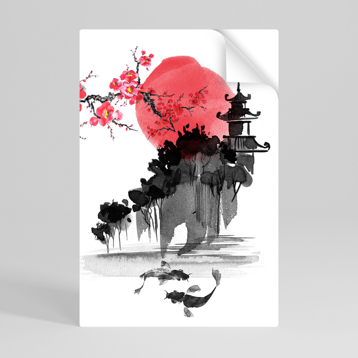 CHERRY SHADOWS Póster Autocolante Vertical
