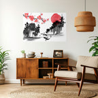 CHERRY SHADOWS Peel and Stick Horizontal Poster